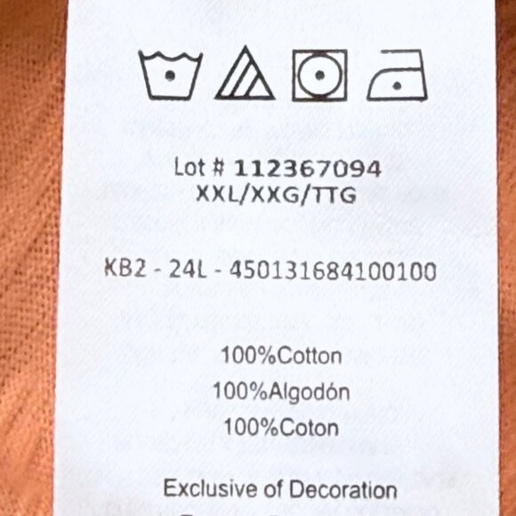 Wrangler Men's Pullover Orange Lightweight Hoodie Size 2XL Regular Fit NWT - Picture 9 of 11